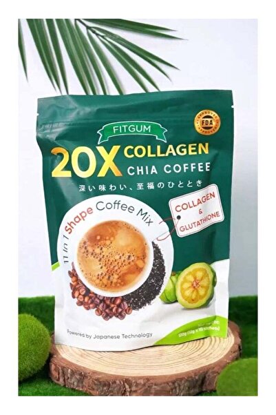 Fitgum مزيج قهوة تشاي الكولاجين 11 في 1