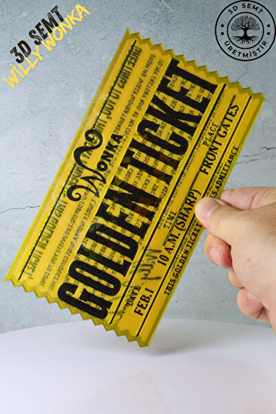 3DSEMT Willy Wonka Filminden İlham Alan Golden Ticket – Hediyelik Altın Bilet