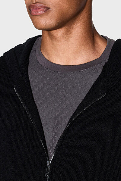 Armani Exchange Jacquard All Logo Cotton Regular Fit Crew Neck t Shirt Men t Shirt Xm0014