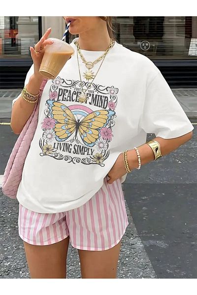 sole stories Premium Oversize Cut Short Sleeve Printed T-Shirt