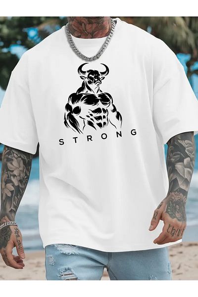 Bengi Clothing Premium Oversize Cut Short Sleeve Printed T-Shirt