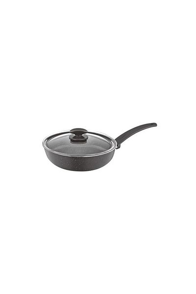 Zilan Teflon Frying Pan with Glass Lid 24 cm, ZLN-2065, Gray