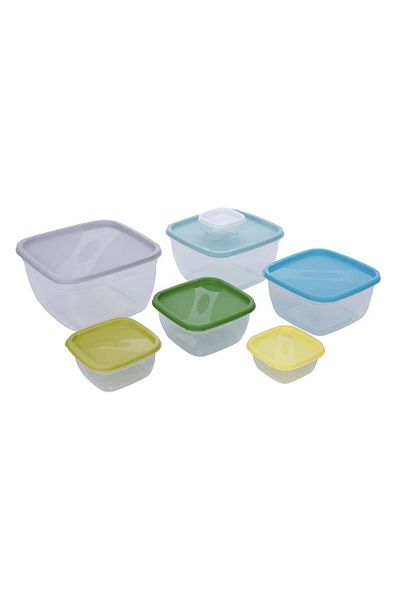 OEM Set 2 x 7 recipiente pentru depozitarea alimentelor cu capac, plastic, Grunberg GR3751