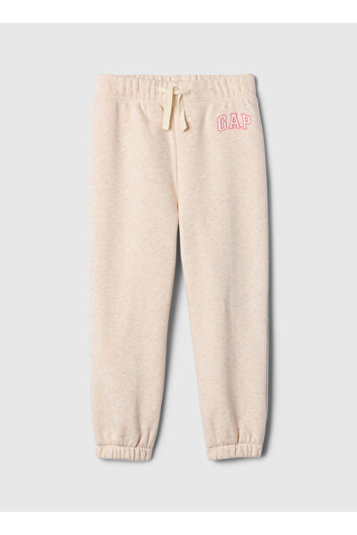 GAP بنطال رياضي للأطفال باللون البيج الفاتح بأرجل مطاطية 635474000-A
