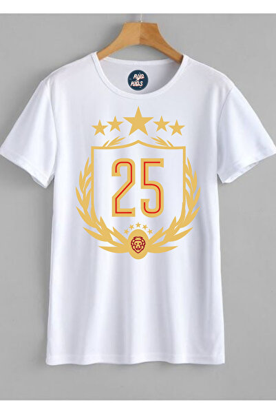RYO FASHİON Παιδικό μπλουζάκι 25 CHAMPIONS 5 STARS Λευκό Unisex