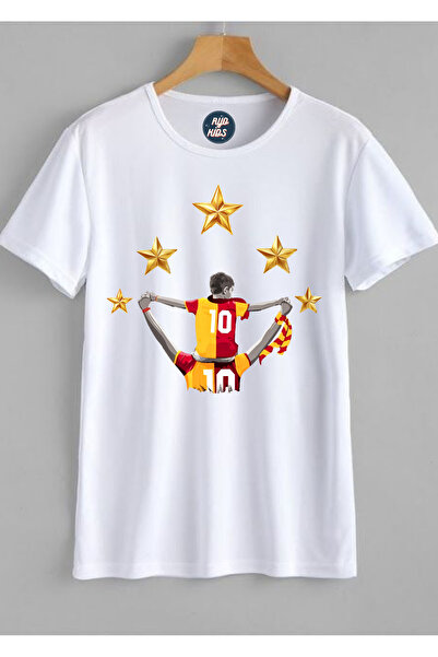 RYO FASHİON تي شيرت للأطفال للأب والابن 5 نجوم باللون الأبيض للجنسين