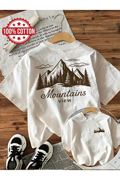 l'eivor Tricou din bumbac pentru femei cu imprimeu Mountain
