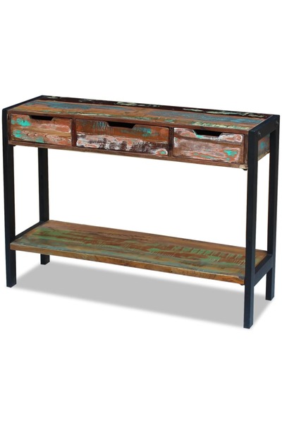 vidaxl Sideboard 3 Drawers Solid Reclaimed Wood