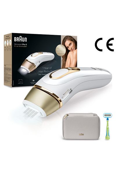 Braun IPL epilator Silk-expert PRO 5 PL5052 Skin pro2.0 sensor, 400,000 pulses, Travel kit