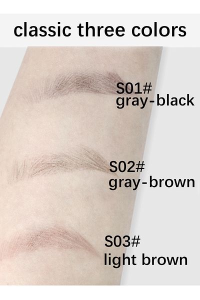 Ro&Zo Eyebrow Pencil Liquid, Precise Four Pronged Eyebrow Pencil, Micro-Fork Tip Applicator, S03#