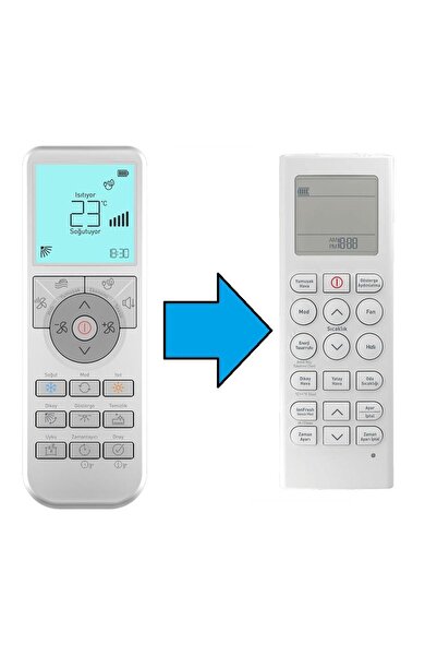 Beko Arçelik İnverter Klima Kumandası-Resimde Sağdaki Gönderilir