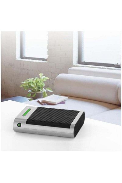 COOYA جهاز تنقية هواء صغير مزود بفلتر HEPA H13، جهاز تنقية هواء هادئ عبر USB لسطح المكتب لغرفة النوم والسيارة (فضي)