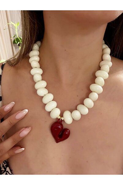 Laquila Jewellery Boncuklu Kalp Kolye