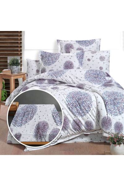 Ralex Bed Linen Set Ranforce Cotton 100% with Mattress Cover 140/160 cm x 200 cm, Duvet 200 x 230 cm, 2 Pi