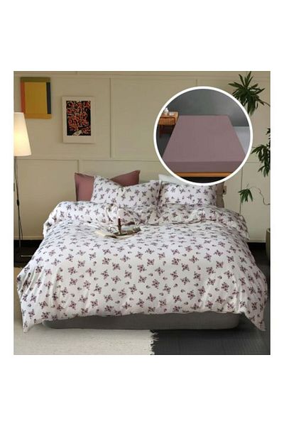 Ralex Lenjerie pat Tricot Bumbac 100% cu husă pentru saltea 160/180x200 cm