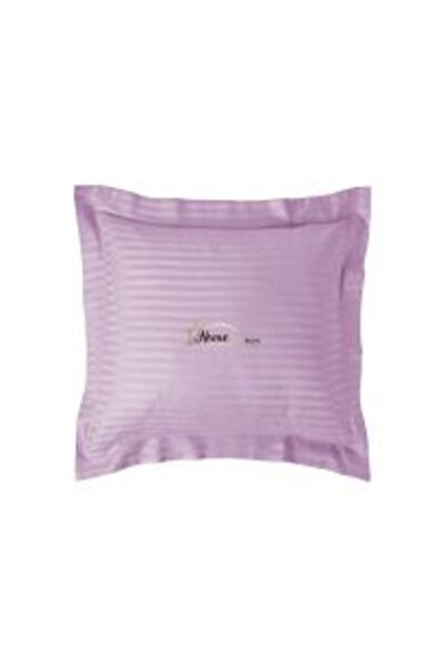 HomePuls Față de pernă din poliester-bumbac cu model damasc, dungi 1 cm, 40 x 40 cm cu bordură de 3,5 cm, roz bombon
