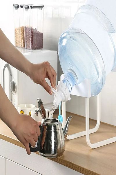 Tor Store Portable Bottle Faucet Head and Metal Foot Stand Set for Industry Construction Site Camping Picnic Home Office