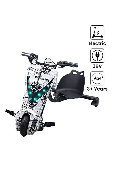 rexa سكوتر كهربائي للانجراف أبيض 68.5 × 54 × 21 سم