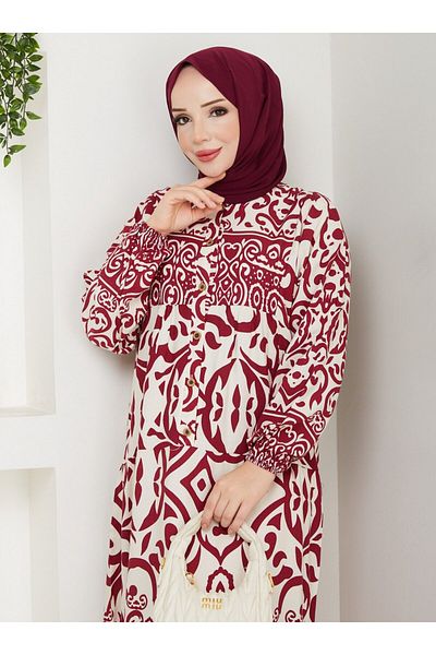DEDEMAX Hijab Dress - Red -