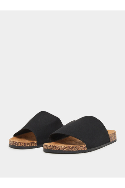 Styli Thick Band Flat Sole Slip In Sandals