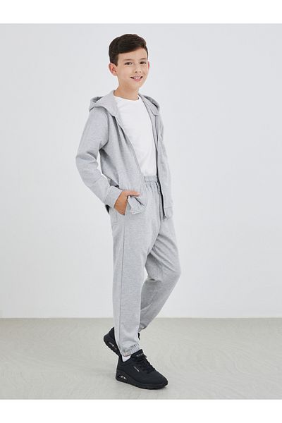 Styli Grey Solid Cuffed Joggers with Slip Pockets