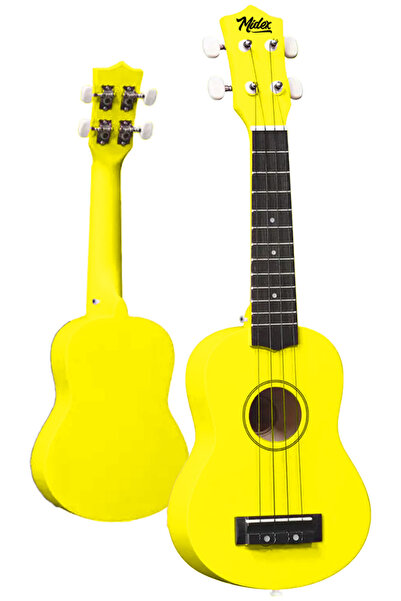 Midex UKX-901YLW Yellow Soprano Ukulele (Strap Bag Method Pick)
