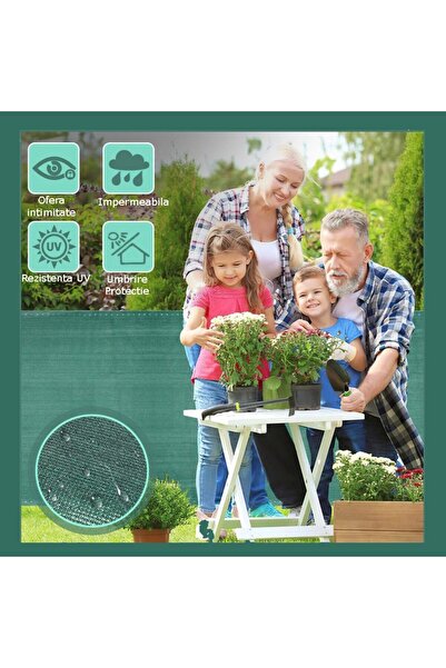 PROCART Garden shade net, 1.5x10 meters, shade degree 40%, polyethylene density 50 g/sqm, green