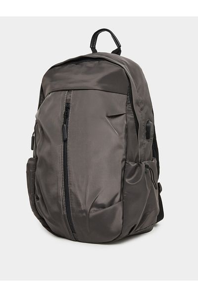 Styli Boys Grey Backpack with Front Zip Pocket 45x30x14.5cm