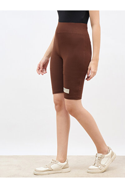 Styli Solid Cycling Shorts with Badge Detail