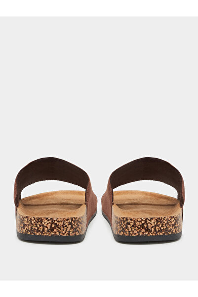 Styli Thick Band Flat Sole Slip In Sandals