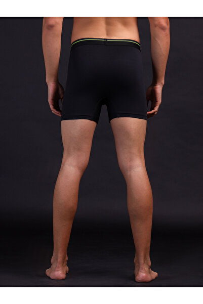 Technosport By Styli Black Solid 4-Way Stretch Trunks