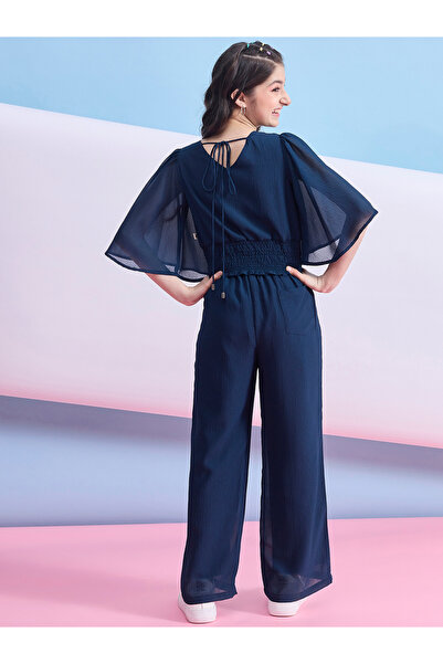 Stylo Bug By Styli Textured Flared Sleeves Top and Pants Set