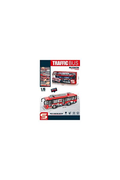 Biddy Pitty Troleibuz de jucărie, interactiv, sunete și lumini, uși care se d...