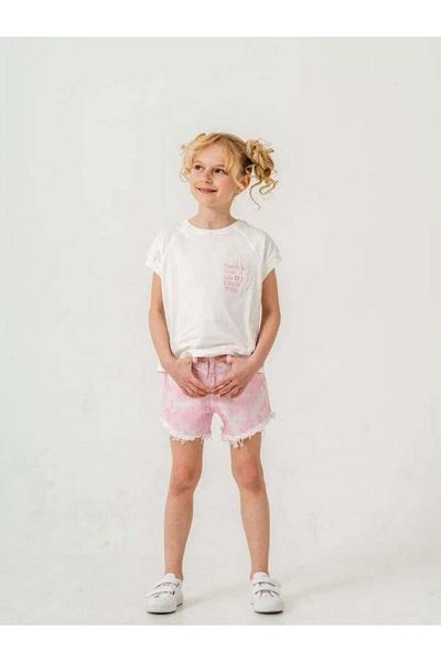 Zekids Girl's Tie-Dye Patterned Shorts Set