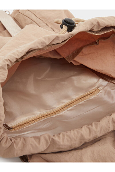 Styli Women Khaki Buckle Strap Backpack