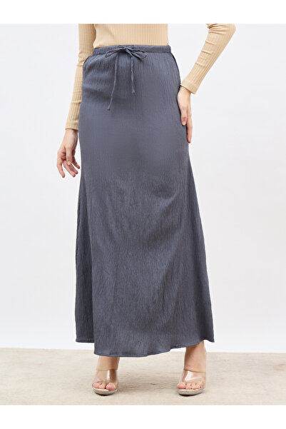 Styli Textured Maxi Skirt with Drawstring