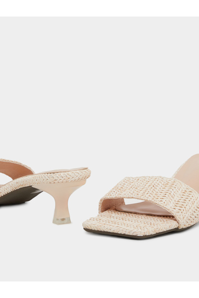 Styli Textured Heel Sandals