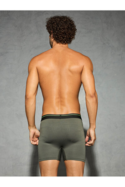 Technosport By Styli Olive Solid 4-Way Stretch Trunks