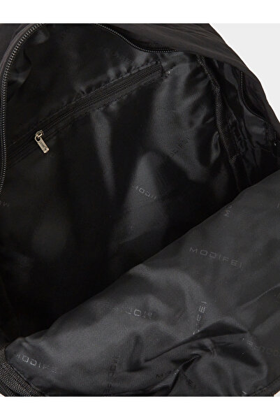 Styli Black Plain Backpack with Zip Closure