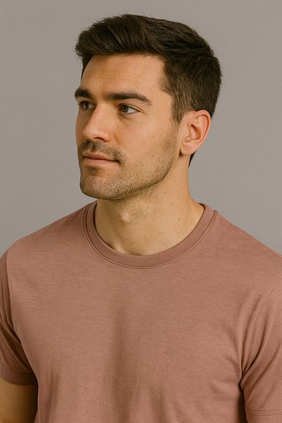 UOMOPARK 2020-2 Regular Fit 100% Cotton Black Crew Neck Casual T-Shirt