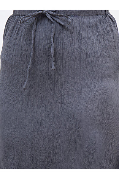 Styli Textured Maxi Skirt with Drawstring