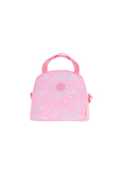 KAUKKO Pink Flower Printed Lunchbox for Girls (Thermal Insulated) (K9069)
