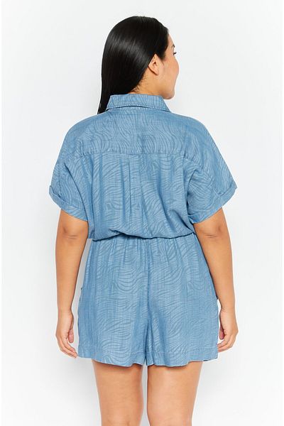 Levi's Women Denim Short Sleeve Playsuit, Blue
