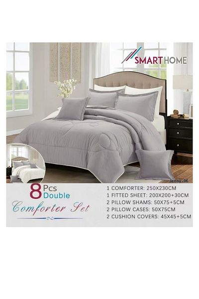 smart home 100% microfiber double bed sheet, comfortable filling bed sheet set, 8-piece set, 250x230cm