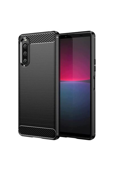 Dali Protective Case Compatible with Sony Xperia 10 V, Carbon Silicone, TPU, Black