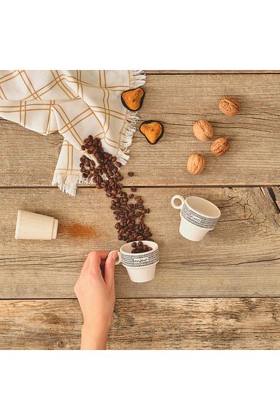 Bella Maison مجموعة ميرسي إسبرسو مكونة من 4 أكواب قهوة