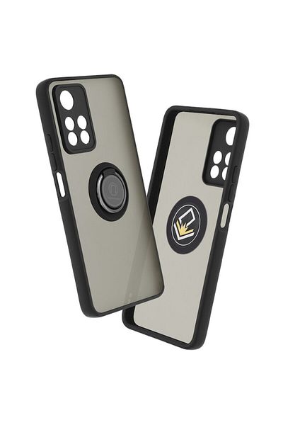 Dali Protective Case Glinth Series for Xiaomi Redmi Note 11 Pro Plus 5G, Magnetic Ring, Silicone, Black-T