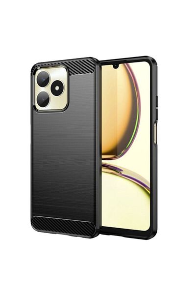 Dali Protective Case Compatible with Realme C53, Carbon Silicone, Black
