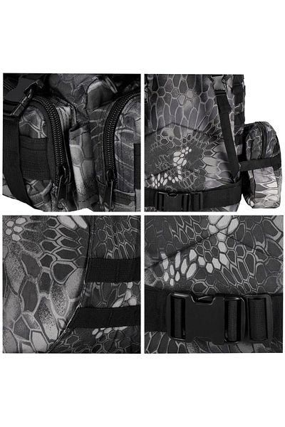 SERSIMO Military hiking backpack, waterproof, ultra light, 50 liters, gray