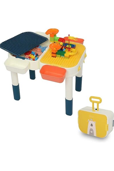 PROCART Multifunctional table, two surfaces, compatible with Lego, activities and building blocks